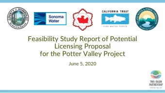 Feasibility Study Report of Potential  Licensing Proposal  for the Potter Valley Project  June 5,