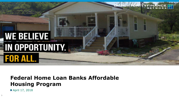 federal home loan banks affordable housing program