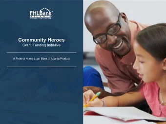 Community Heroes  Grant Funding Initiative  A Federal Home Loan Bank of Atlanta Product  Content