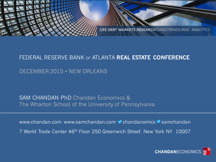 federal reserve bank of atlanta real estate conference