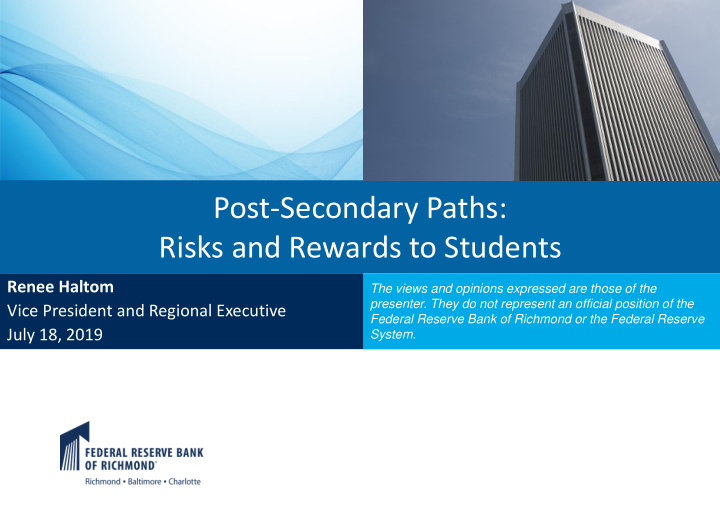post secondary paths