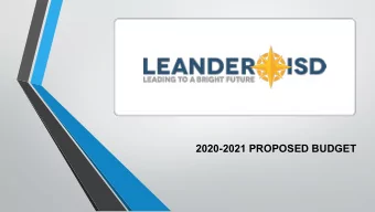 2020-2021 PROPOSED BUDGET  COVID 19  UPDATE  2  COVID REVENUE SOURCES  COVID REVENUE SOURCES