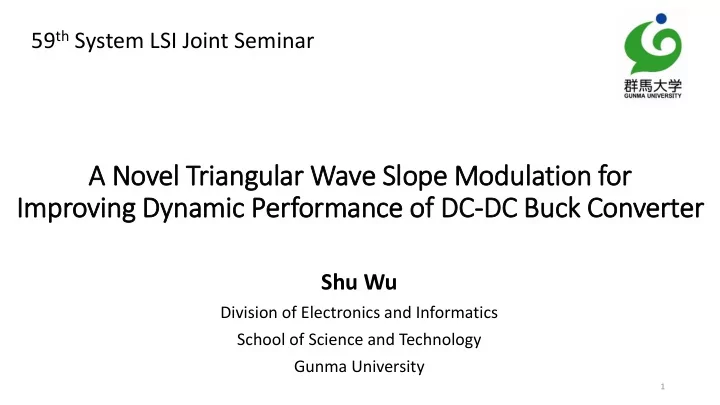a novel tri riangular wave slo lope modulation for