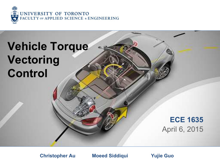 vehicle torque vectoring control