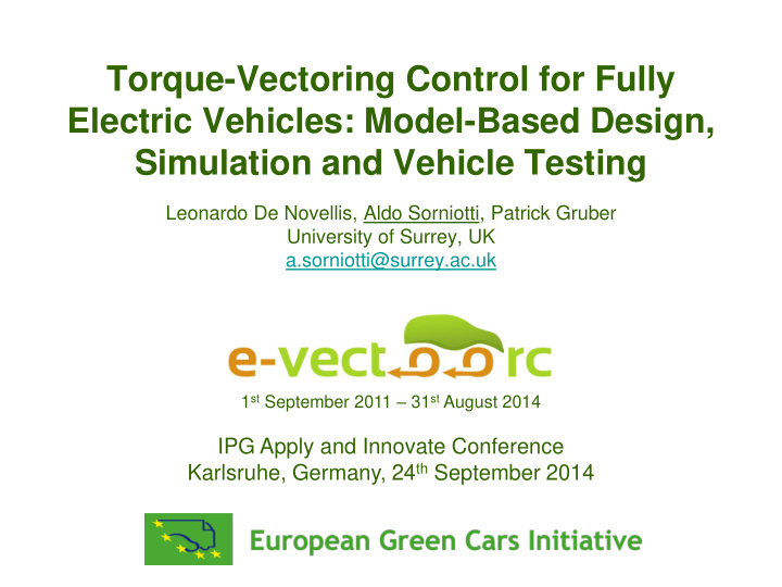 torque vectoring control for fully