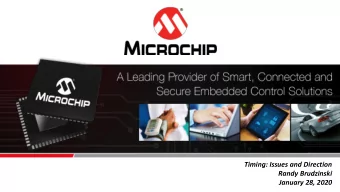 Timing: Issues and Direction  Randy Brudzinski  January 28, 2020  Corporate Overview  Leading Total