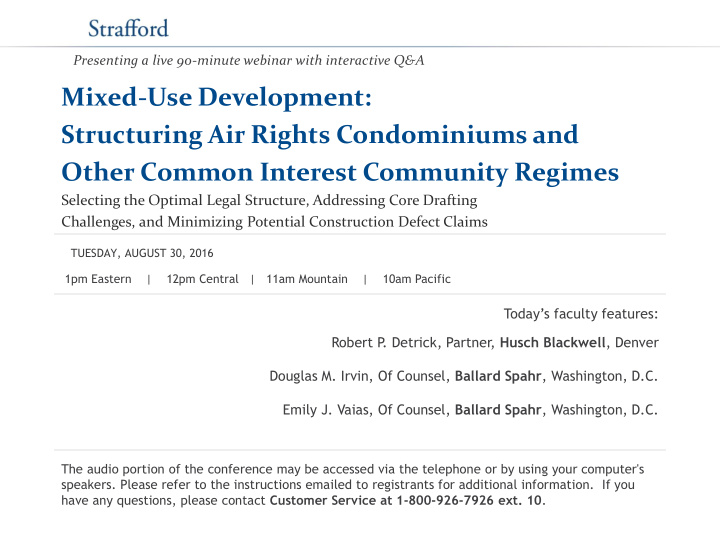 mixed use development structuring air rights condominiums