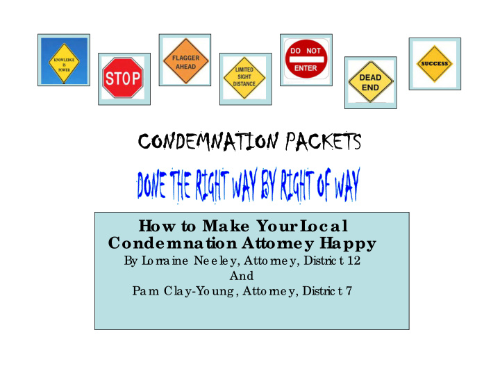 condemnation packets condemnation packets