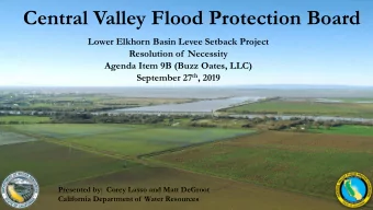 Central Valley Flood Protection Board  Lower Elkhorn Basin Levee Setback Project  Resolution of
