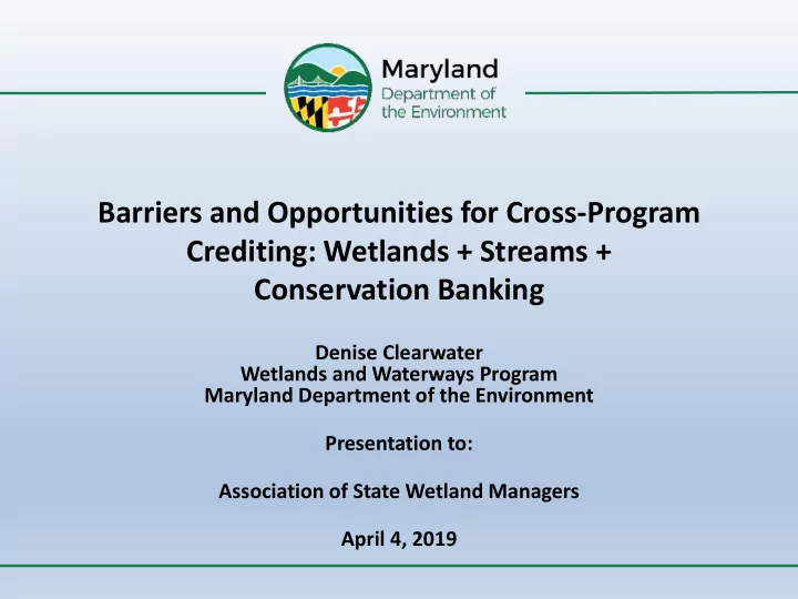 conservation banking