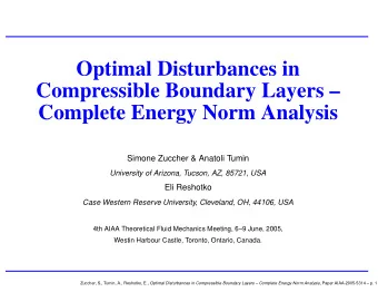 Optimal Disturbances in  Compressible Boundary Layers   Complete Energy Norm Analysis  Simone