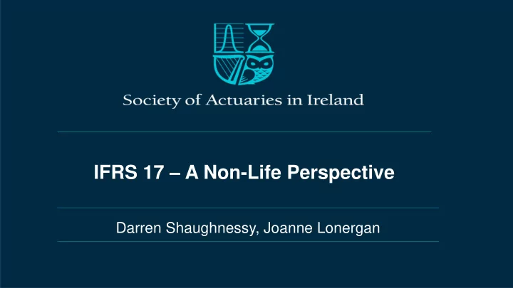 ifrs 17 a non life perspective