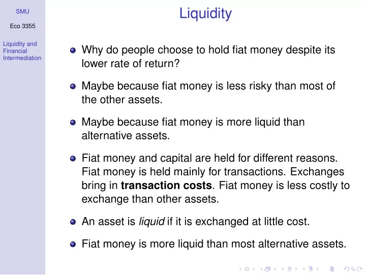 liquidity