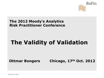 Ottmar Bongers        Chicago, 17 th Oct. 2012  | 06.10.2012 | Seite 1  List of Disclaimer  1. All