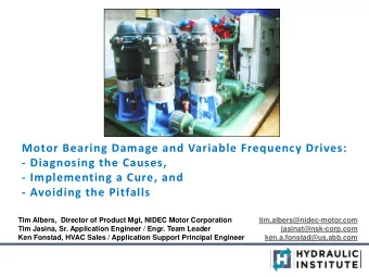 - Diagnosing the Causes,  - Implementing a Cure, and  - Avoiding the Pitfalls  Tim Albers,
