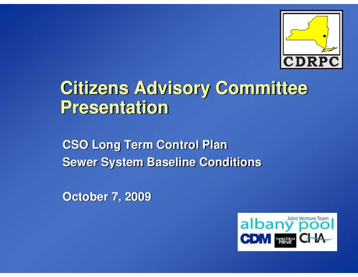 citizens advisory committee presentation presentation