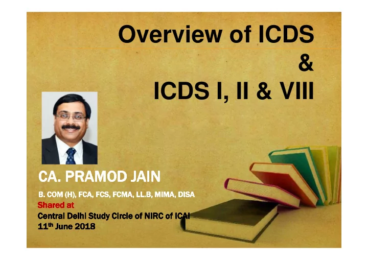 overview of icds icds i ii viii
