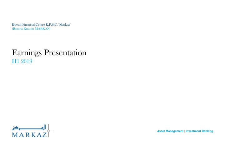 earnings presentation