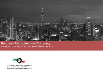 Boubyan Petrochemical Company Investor Update  31 October 2019 results Boubyan Petrochemical