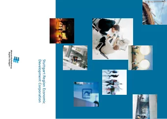 Development Corporation  Stuttgart Region Economic  The Stuttgart Region  The Stuttgart Region is