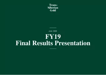 FY19  Final Results Presentation  Disclaimer  This presentation does not constitute, or form part