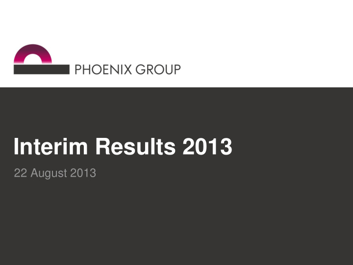 interim results 2013
