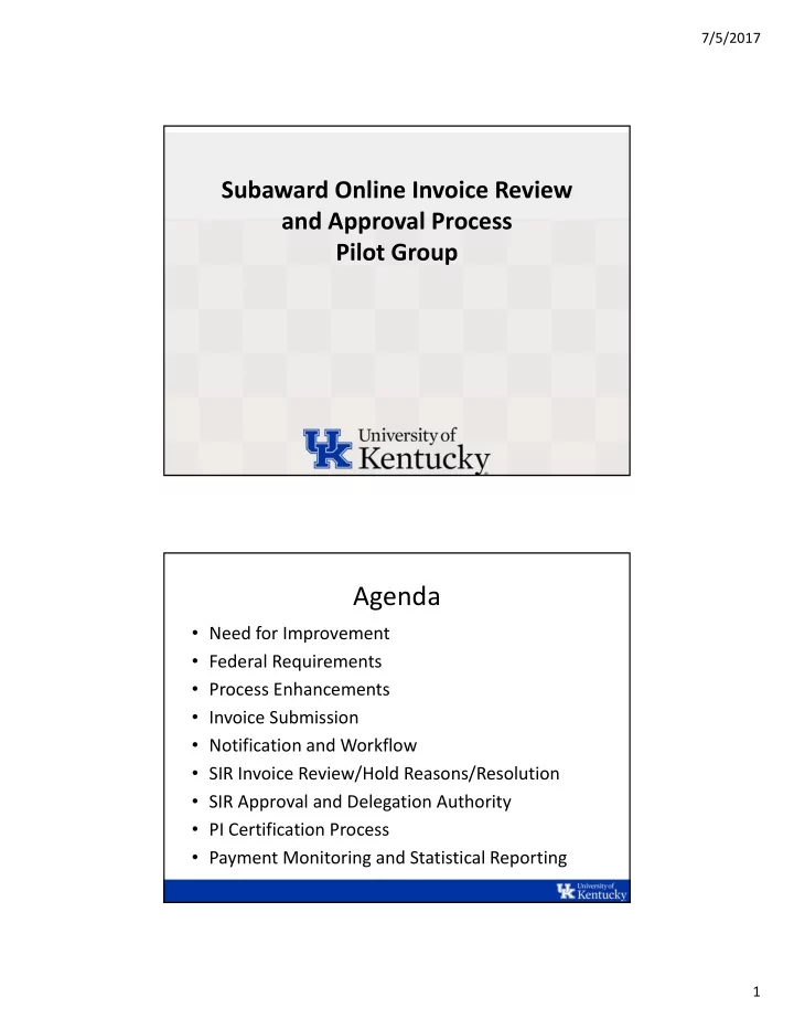 agenda