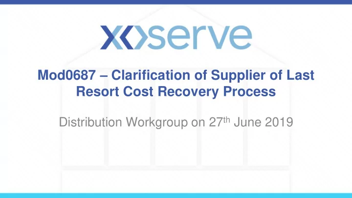 mod0687 clarification of supplier of last
