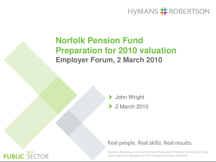 norfolk pension fund preparation for 2010 valuation