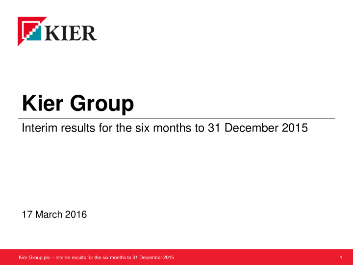 kier group