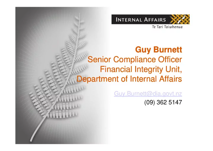 guy burnett guy burnett senior compliance officer senior
