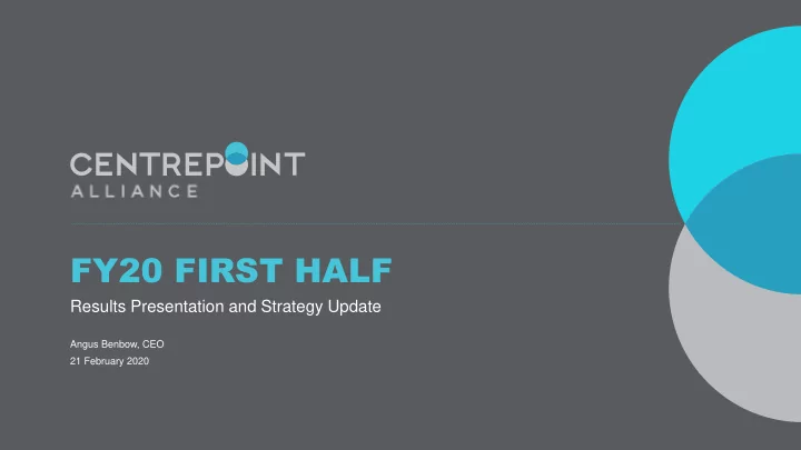 fy20 first half