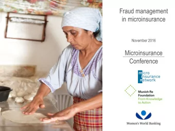 Microinsurance  Conference  Problem statement of fraud  20  60  20  Try  Perhaps  Never  How much