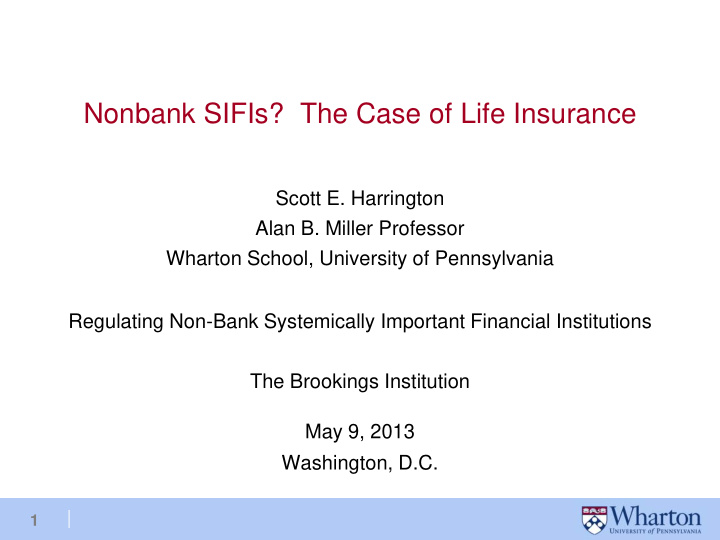 nonbank sifis the case of life insurance