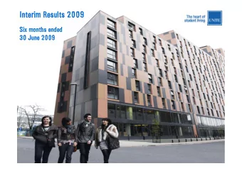 NEW COVER  OVERVIEW  OVERVIEW  Strong operational performance - 99% occupancy for 2008/09 - 89%