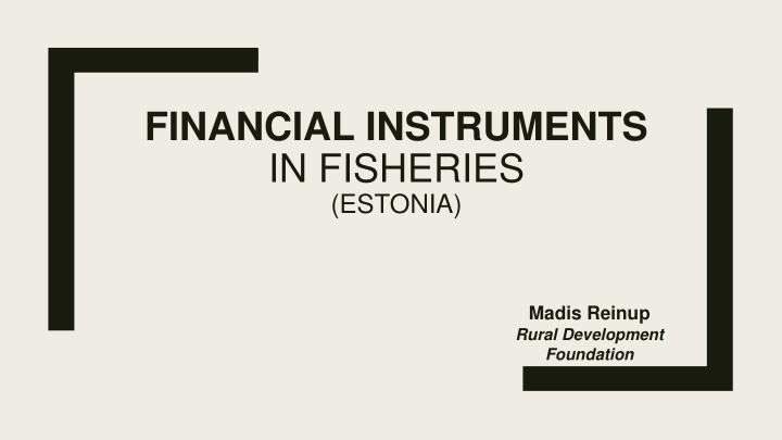 financial instruments