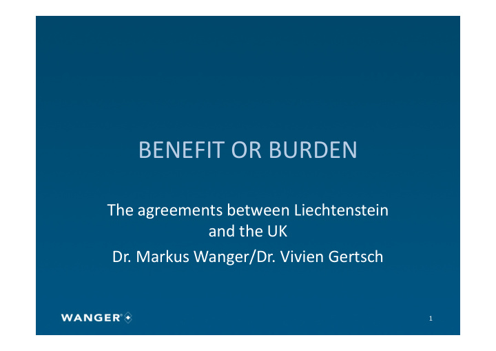 benefit or burden