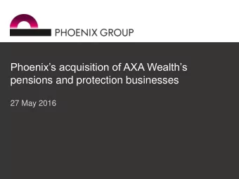 pensions and protection businesses  27 May 2016  1  Agenda  Overview  Clive Bannister | Group Chief