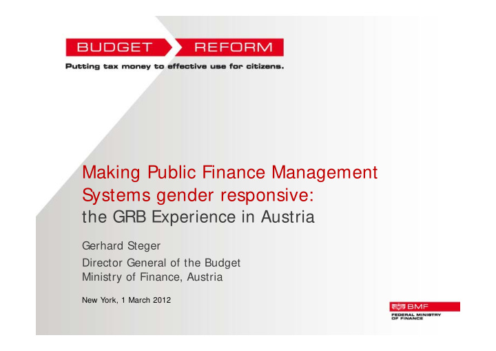 making public finance management systems gender responsive