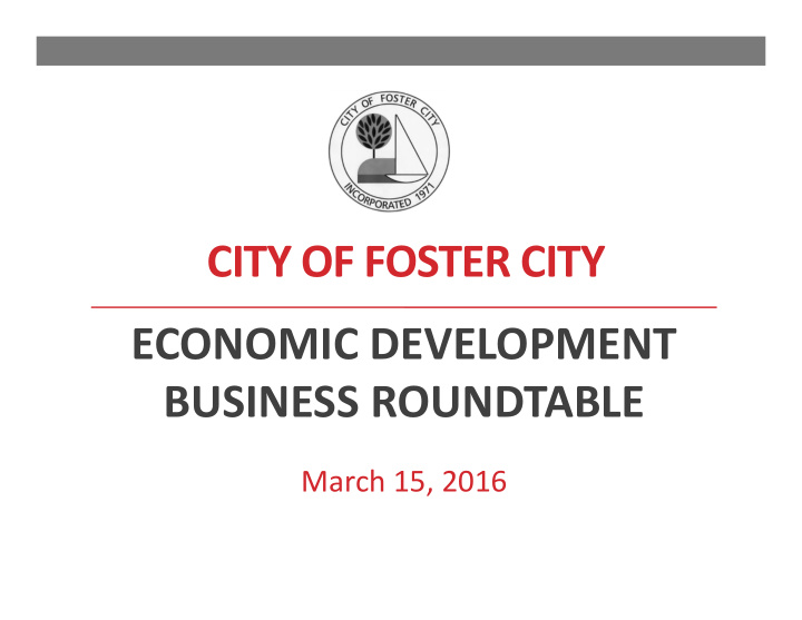 city of foster city economic development business