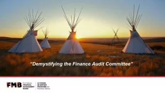 Demystifying the Finance Audit Committee  DEMYSTIFYING THE FINANCE AND AUDIT COMMITTEE