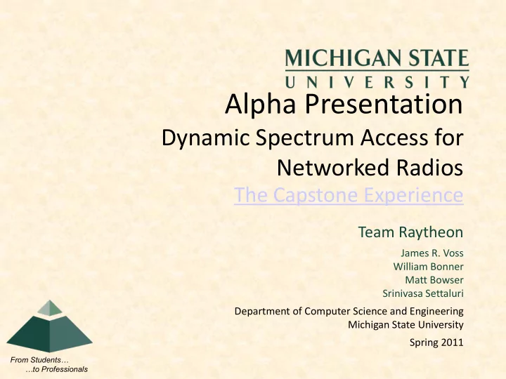 alpha presentation