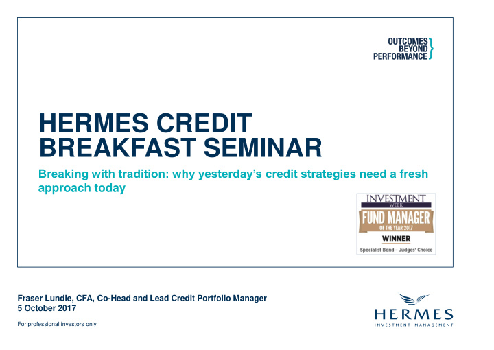 breakfast seminar