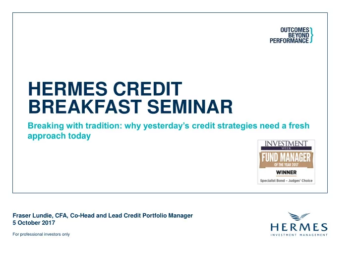 breakfast seminar