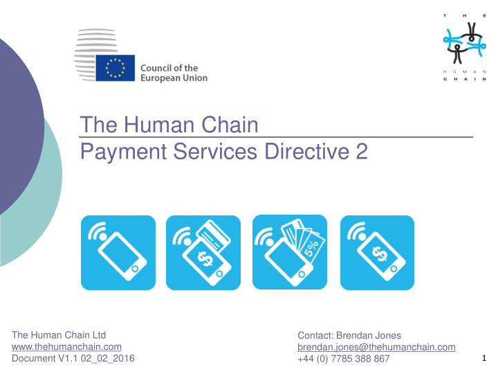 the human chain payment services directive 2 the human