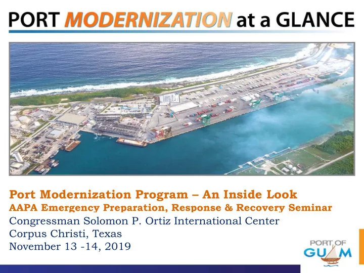 port modernization program an inside look