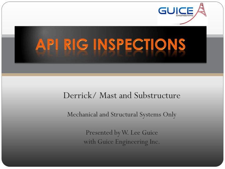 derrick mast and substructure