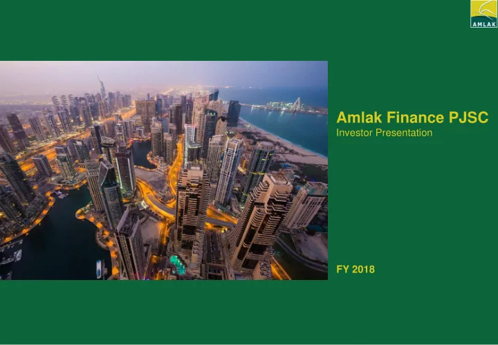 amlak finance pjsc