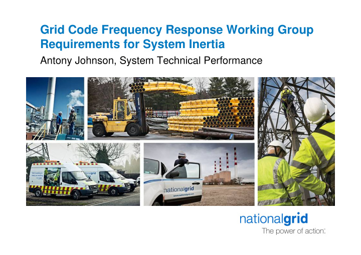 grid code frequency response working group requirements