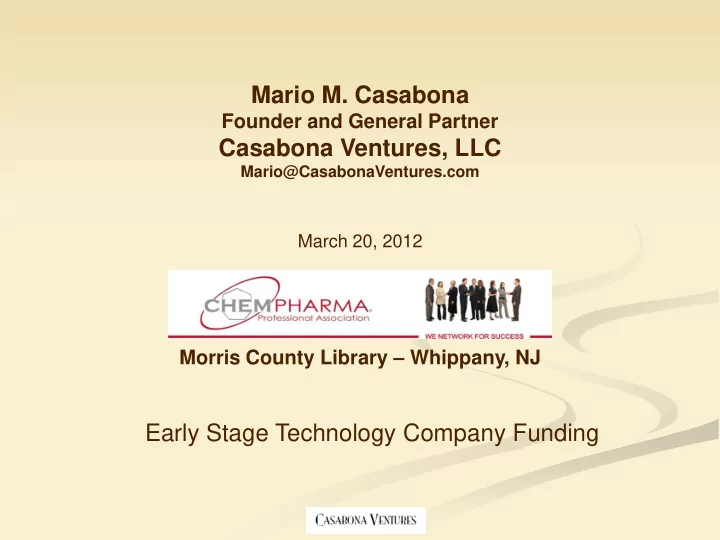 march 20 2012 morris county library whippany nj early